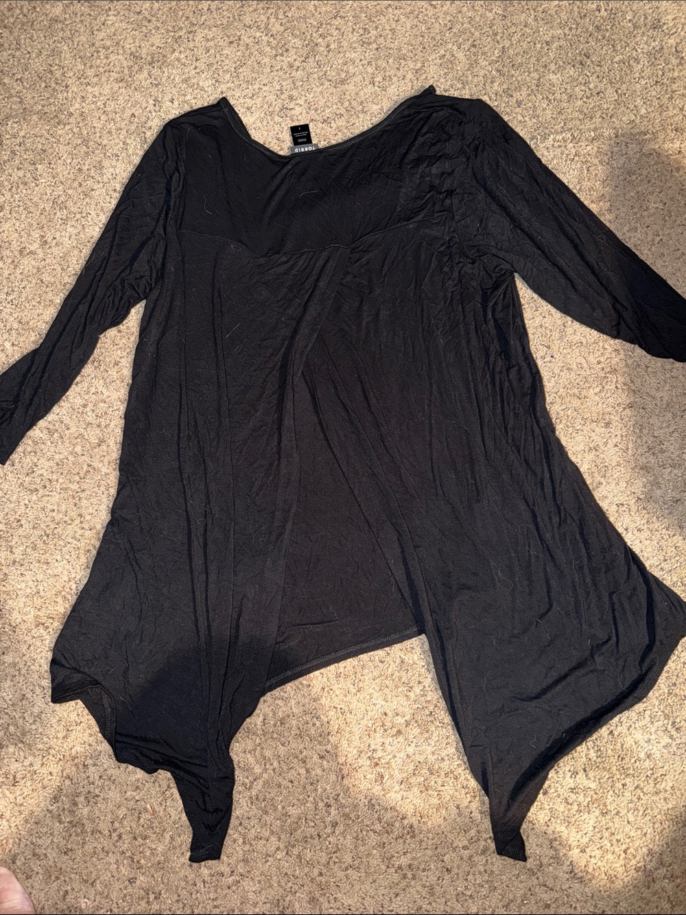 torrid Black Scoop-Neck A-Line Tunic - Picture 2 of 5